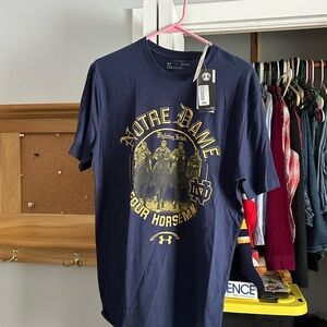Under Armour Navy and Gold Notre Dame Four Horsemen Graphic Tee